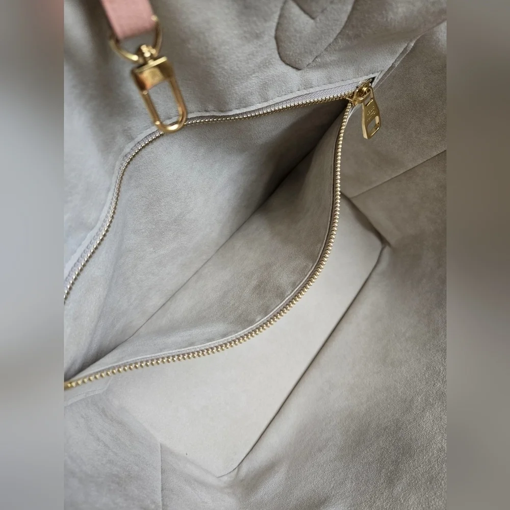 LV Empreinte Monogram Neverfull MM Trianon Pink Cream